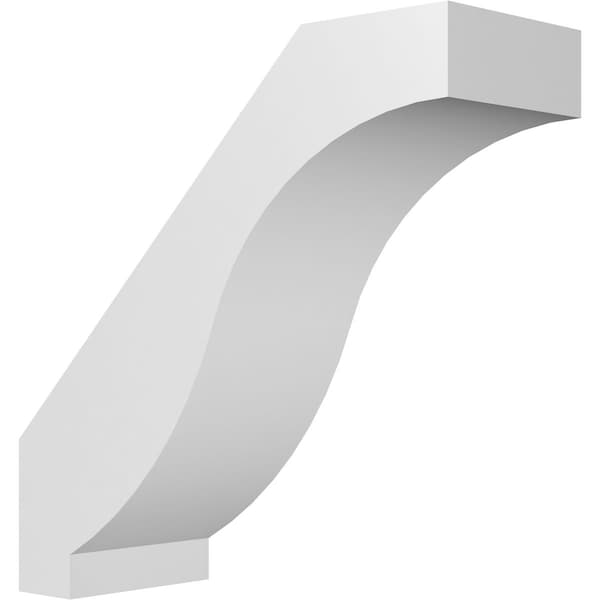 Ekena Millwork 3-in. W x 8-in. D x 8-in. H Baker Architectural Grade PVC Knee Brace BRCP03X08X08BKR - main